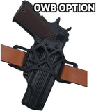 AYIN Tactical 2 in 1 Holster for Springfield SA-35 9mm Holster Concealed Carry IWB OWB Right-Handed Holster, Made in USA, Optics Cut, Positive Adjustable Retention Black