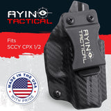AYIN IWB OWB Right-Handed Holster for SCCY CPX 1/2  with or without Optic
