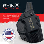 AYIN IWB OWB Right-Handed Holster for Smith & Wesson M&P 9/40 Shield and M&P 9/40 Shield M2.0 with or without Optic