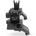 AYIN Tactical 45 Degree Offset Flip Up Iron Sights for Rifle, Rapid Transition Backup Front and Rear Iron Sight, Picatinny Rail and Weaver Rail