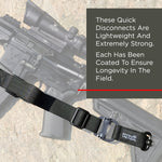 AYIN Tactical 2 Point / 1 Point Sling with M-Lok QD Attachment Points, Quick Adjust Rifle Sling with QD Sling Swivels, Push Button Butt Stock Sling with Rapid Adjust Thumb Loop (Sling and QD Only)