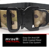 AYIN TACTICAL Belt Quick Release Rigger MOLLE Belt 1.75 Inch Inner & Outer Range Tactical Heavy Duty (Inner and Outer Belt Only)
